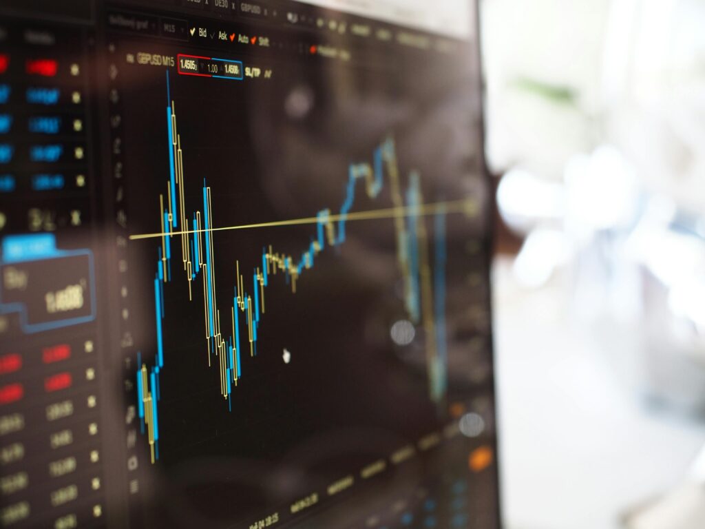 information graphed on a medical monitor
