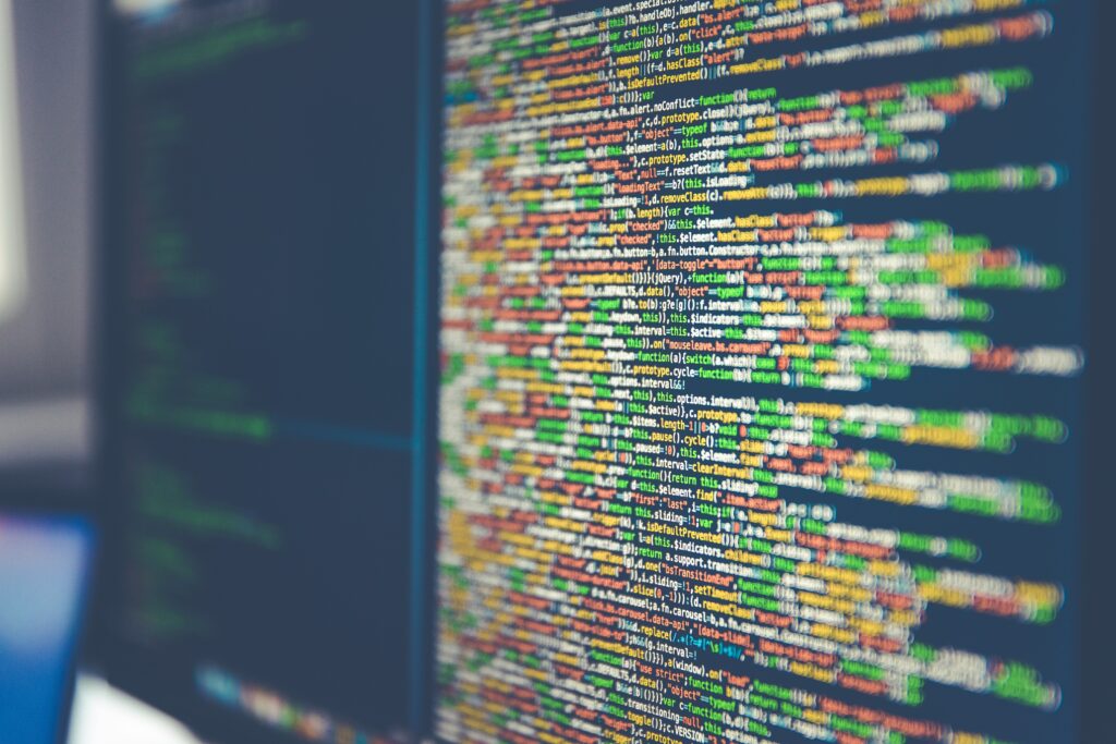 abstract computer code on a screen